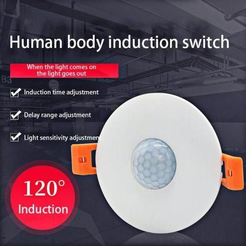 Switch 120 Degree Ceiling Recess PIR Infrared Human Body Motion Sensor Light Bulb Switch