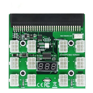 Power Supply Server 12 Port 6Pin 12V Breakout Board With LED Digital Display For 1200W 1000W 750W PSU GPU
