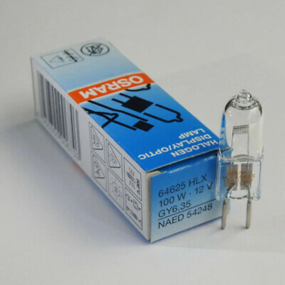 12v 100w Halogen Bulb For Bio Medical Instruments 64625 Hlx 900lm 3450k Warm White Gy6.35 Halogen Lamp