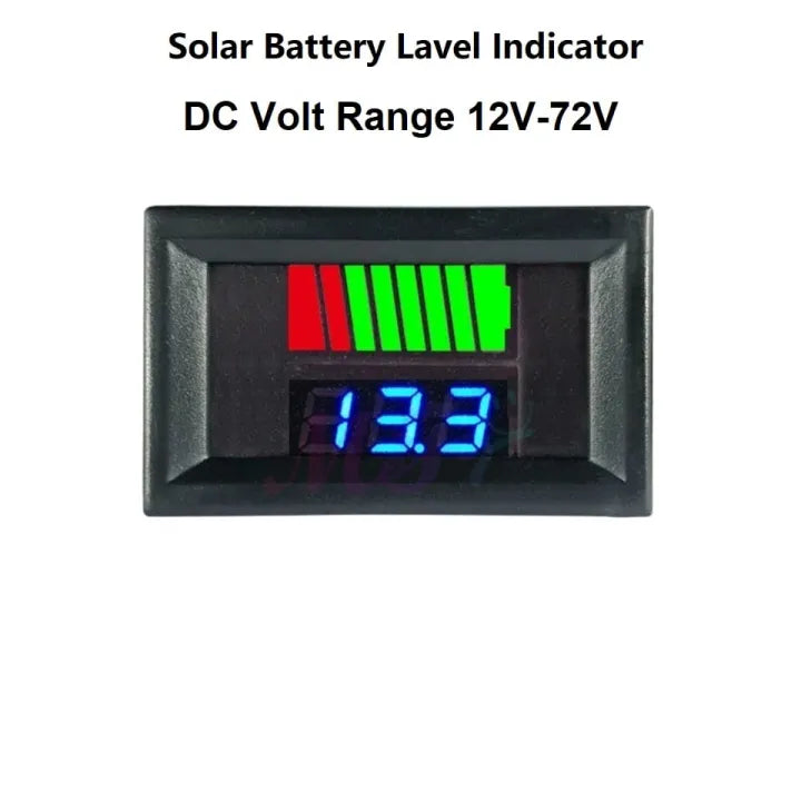 12V 24V 60V 72V Battery Capacity Indicator Lead Acid Power Car Digital Voltmeter