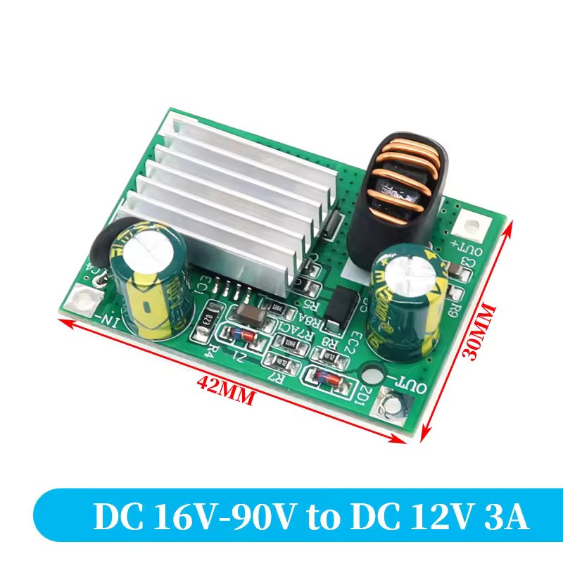 12v 3a Buck Converter Dc 9v 12v 24v 36v 48v 72v 84v 90v To 12v 3a Step Down Module Power Supply Dc Dc Converter Buck Converter Step Up Converte