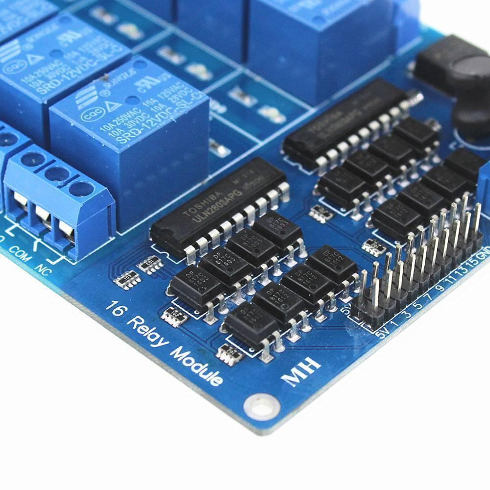 5v 16 Channel Relay Module With Optocoupler Lm2576 Power Supply