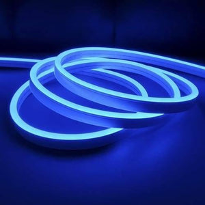 12v Neon Flexible Strip Light 1m Waterproof Smd 5050 Blue Rope String Silicone Lamp Outdoor Lighting