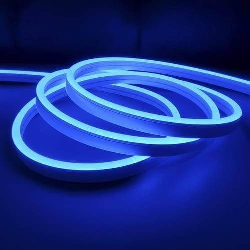 12v Neon Flexible Strip Light 1m Waterproof Smd 5050 Blue Rope String Silicone Lamp Outdoor Lighting