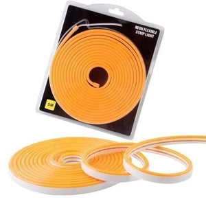 12v Orange Neon Flexible Strip Light 1m Waterproof Smd 5050 Rope String Silicone Lamp Outdoor Lighting