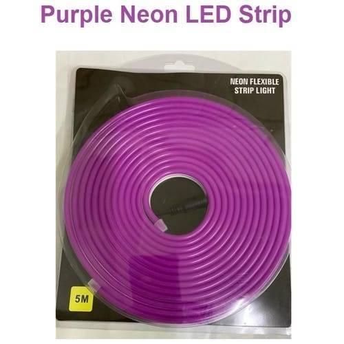 12v Purple Neon Flexible Strip Light 1m Waterproof Smd 5050 Rope String Silicone Lamp Outdoor Lighting