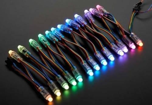 50 Led’s Pack 12mm Neo Pixels Addressable Led Diffused Digital Rgb Pixel Led Light