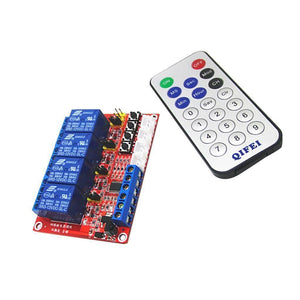 12v 4 Channel Ir Infrared Remote Control Switch Relay Module Board Kit