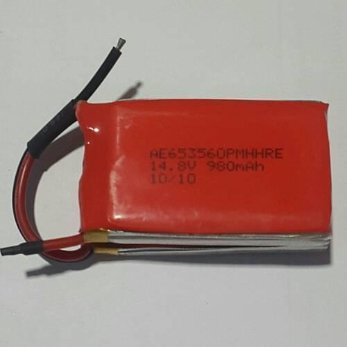 4s 14.8v 980mah Lipo Battery