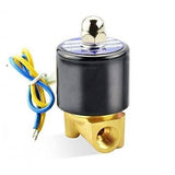 1/4 Inch 220v Ac Brass Solenoid Valve For Water Oil Gas