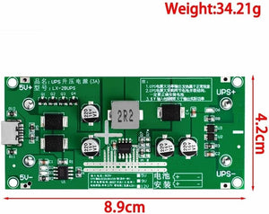 On Demand 15W 12V 3A 18650 Lithium Battery Charger DC-DC Step Up Booster UPS Uninterruptible Power Supply Converter Type C