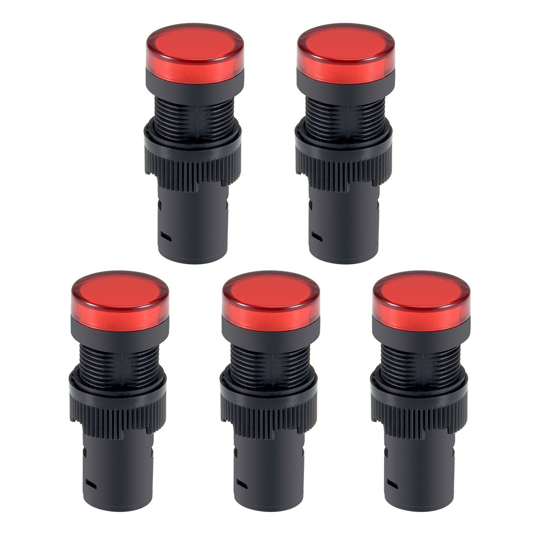 Red Indicator Light AC/DC 24V, 16mm Panel Mount, for Electrical Control Panel, HVAC, DIY Projects