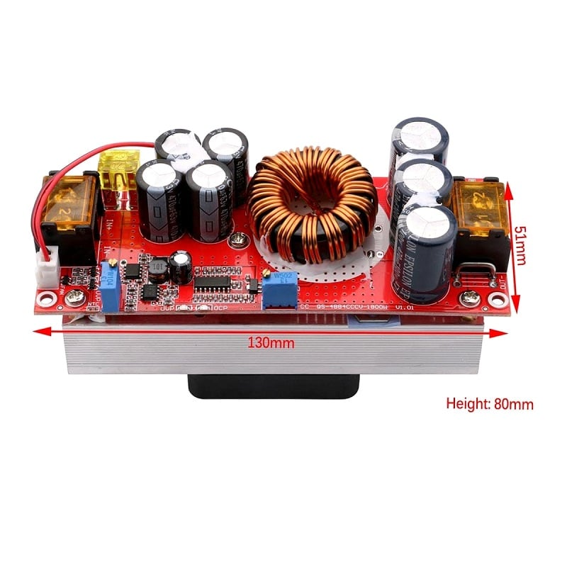 1800w 40a Dc To Dc Adjustable Constant Voltage And Current Power Supply Boost Converter Module