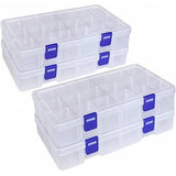 275mm x 185mm x 45mm 18 Grid Component Storage Box Plastic Organizer Box For Makeup Jewelry Medicine