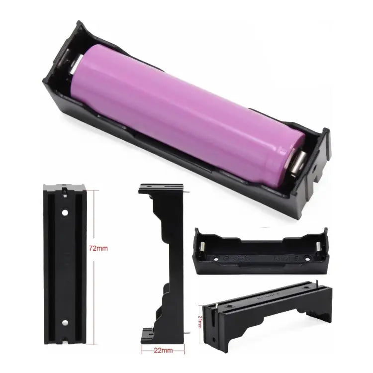 1s 3.7v 4.2v 18650 Battery Holder Case Mount Pcb Storage 1 Cell Holder