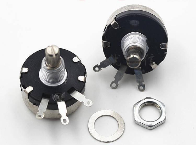 Wx110(010) 1k 1w Single Turn Rotary Taper Carbon Wire Wound Potentiometer Volume Resistor