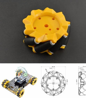 1 Piece Left 80mm Mecanum Wheel Omni-directional Wheel