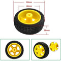 1 Piece Tt Motor Rubber Tires Dia 68mm Width 26mm Geared Tyre For Diy Rc Cars Wheels Model Robot Tire Plastic Wheel Rim Hub