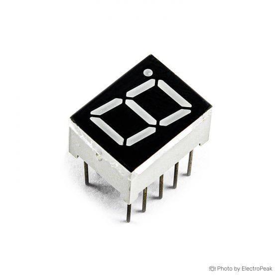 Cc 1 Digit 7 Segment 0.7 Inch Led Common Cathode Display Red Color