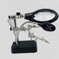 TE 800 Magnifying Glass 5 Led Auxiliary Clip Magnifier 3 In 1 Hand Soldering Solder Iron Stand Holder Station
