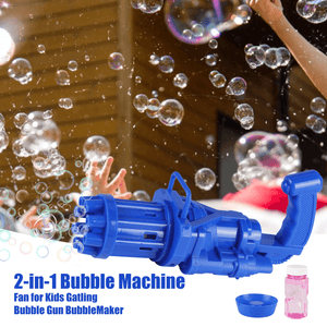 Automatic Gatling Bubble Gun Summer Soap Water Bubble Machine Kids Outdoor Toys