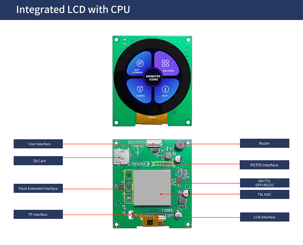 2.1 Inch Circular Smart Lcd Dmg48480c021_03wtc Commercial Grade