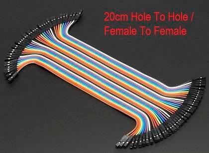 20cm Hole To Hole Jumper Wire Dupont Line 40 Pin Arduino Jumper Wires Female To Female