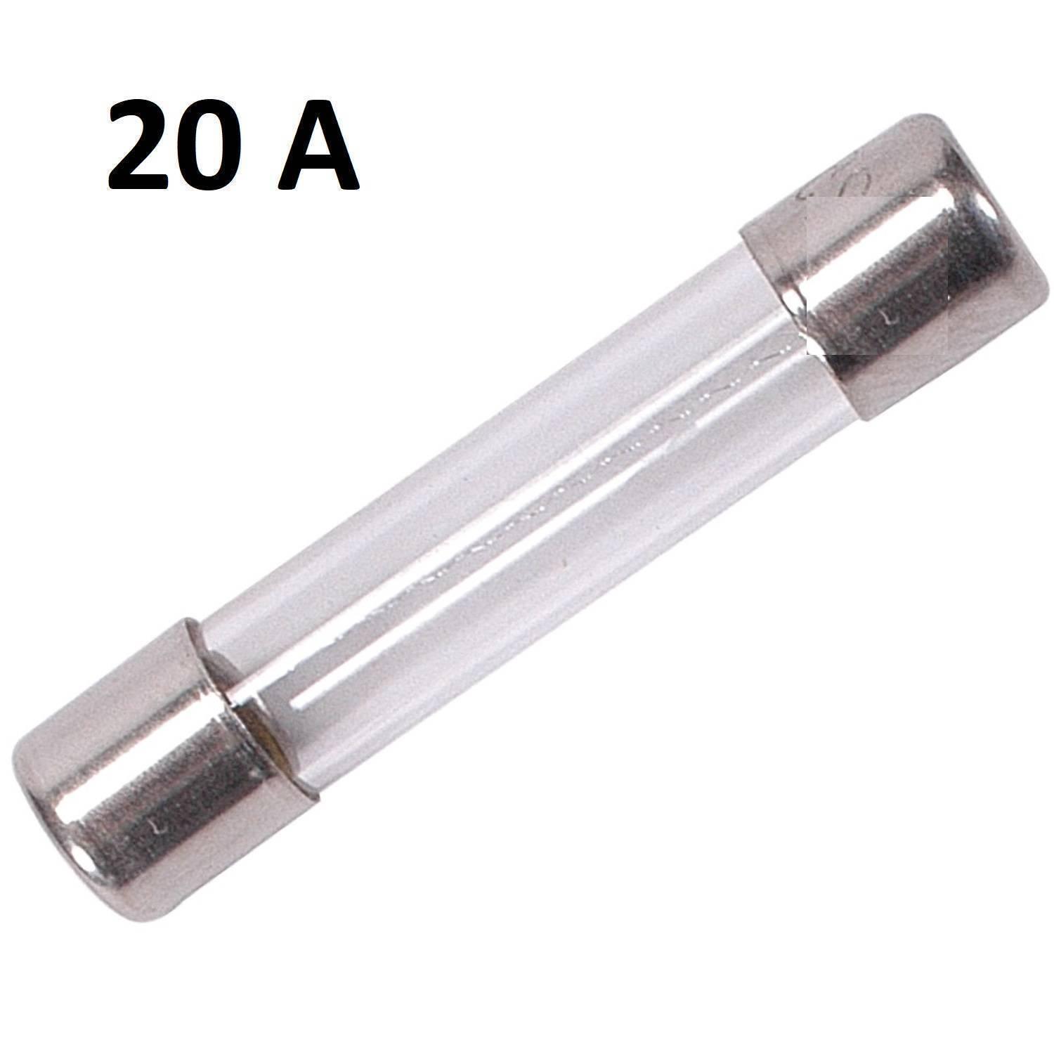20 Amp 5x20mm 250vac Glass Fuse