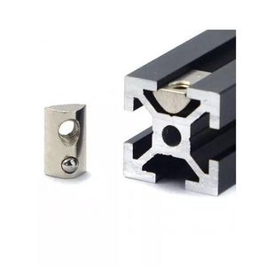 21mm x 13mm x 7mm M8 T Nut, Roll Ball Elastic Nuts For 4040
