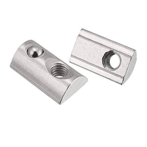 21mm x 13mm x 7mm M8 T Nut, Roll Ball Elastic Nuts For 4040