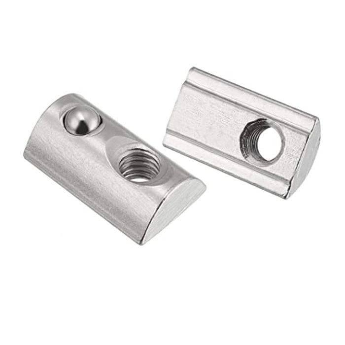 21mm x 13mm x 7mm M8 T Nut, Roll Ball Elastic Nuts For 4040