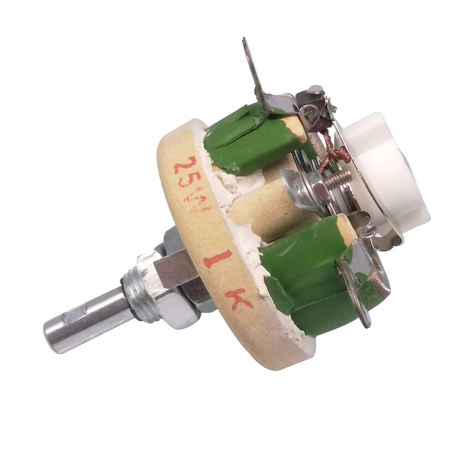 25w 1k Ohm High Power Wire Wound Potentiometer, Rheostat, Variable Resistor