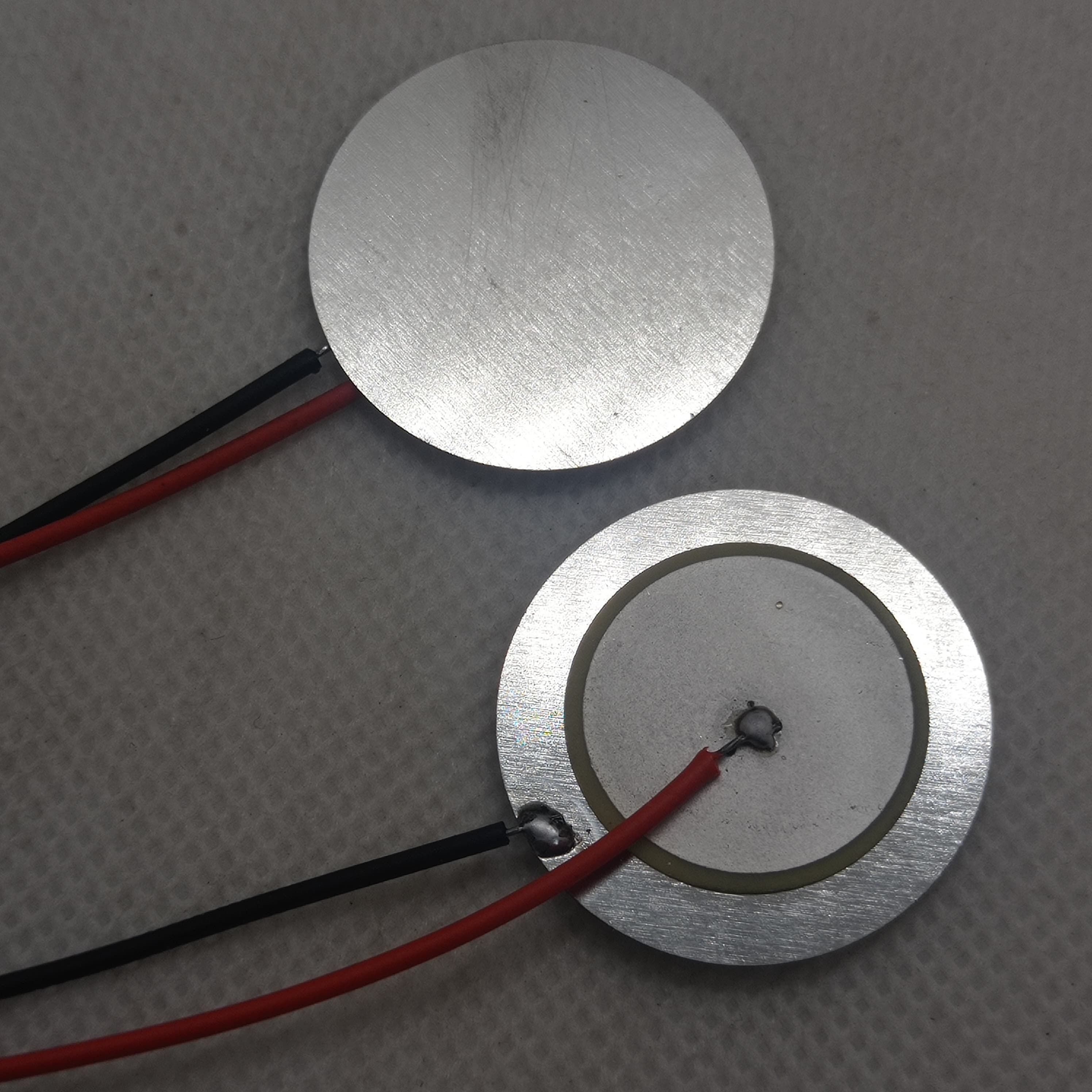27mm Piezoelectric Ceramic Disc Piezo Element Plate With Wires