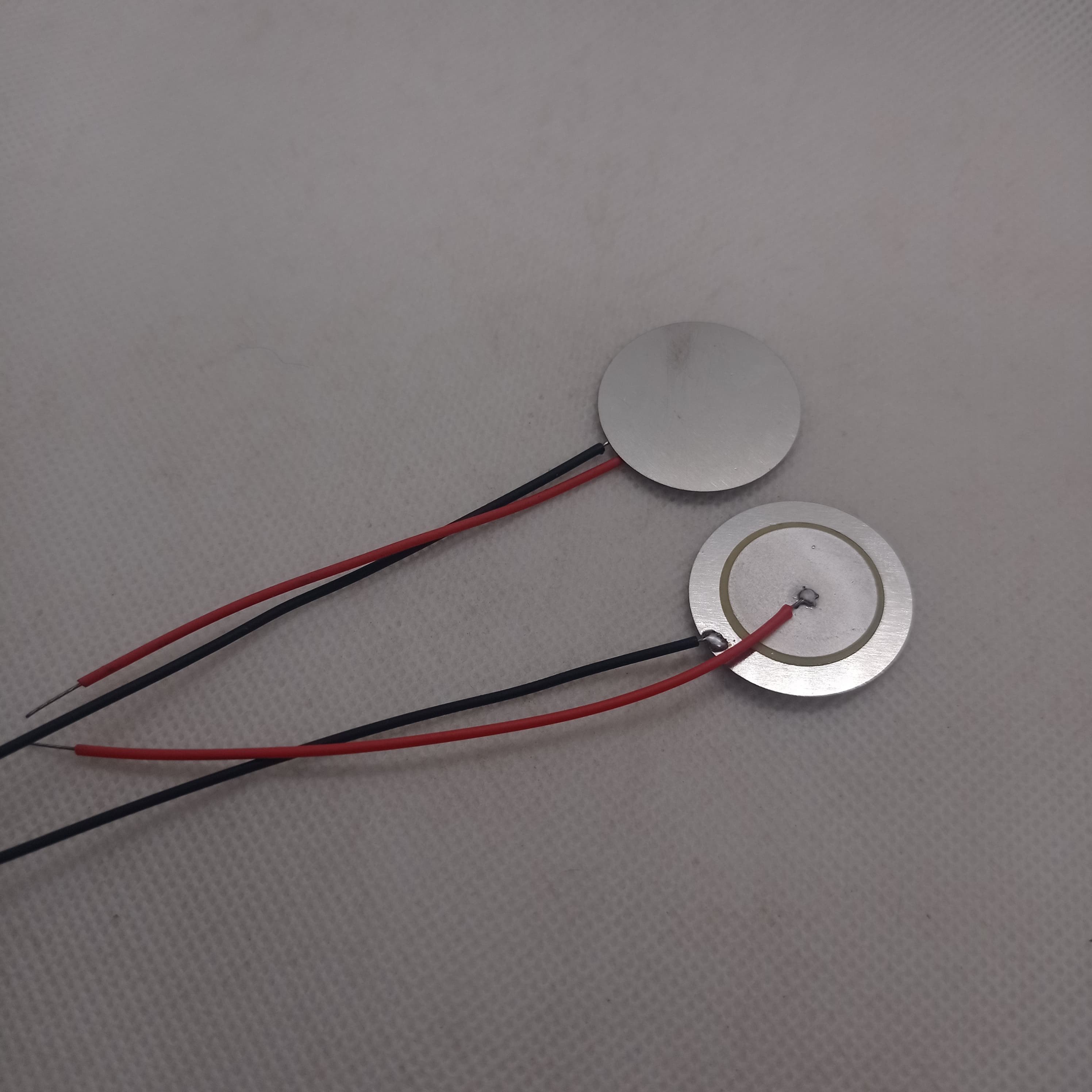 27mm Piezoelectric Ceramic Disc Piezo Element Plate With Wires