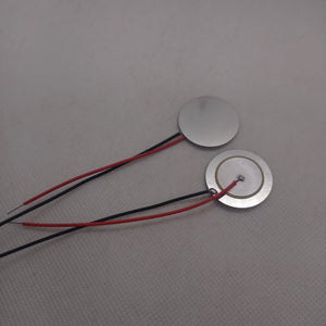 27mm Piezoelectric Ceramic Disc Piezo Element Plate With Wires
