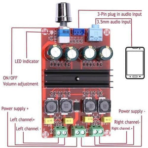 2 Channel 2x 51k Xh M190 Audio Amplifier Board Tda3116d2