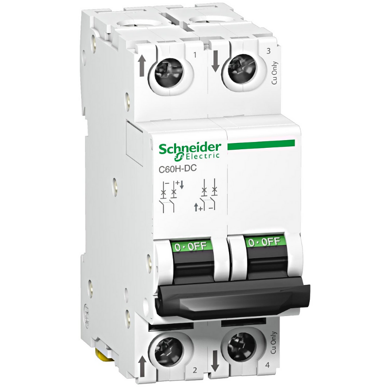 2 Pol 20a Schneider Dc Breaker Dc Mcb Ic60n