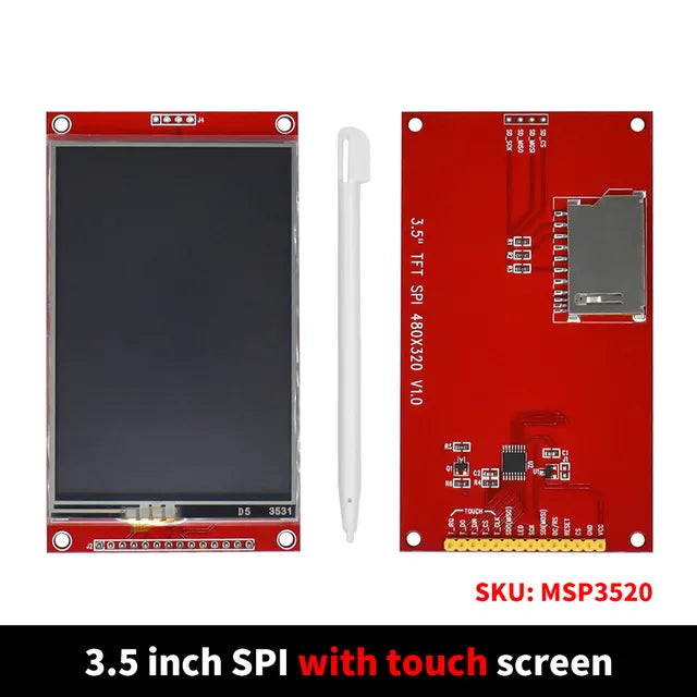 3.5 Inch Tft Lcd Module With Touch Panel Ili9488 Driver 320x480 Spi Port Serial Interface (9 Io) Touch Ic Xpt2046