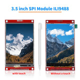 3.5 Inch Tft Lcd Module With Touch Panel Ili9488 Driver 320x480 Spi Port Serial Interface (9 Io) Touch Ic Xpt2046