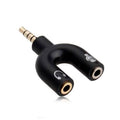 3.5mm Audio Jack To Headphone Microphone Splitter Converter Adaptor