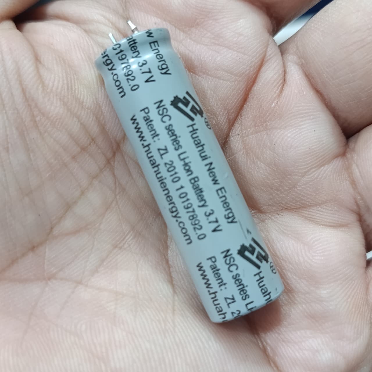 Stock Lot 3.7V 800mAh Lithium Battery 14mm x 50mm 2-Pin Rechargeable (Li-ion Cylindrical Cell)