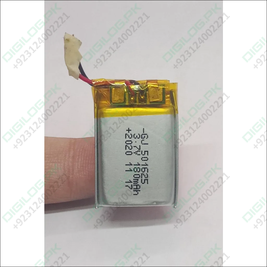 3.6v 3.7v 180ma Li Ion Battery 3.2mm X 22mm X 24mm With Wire