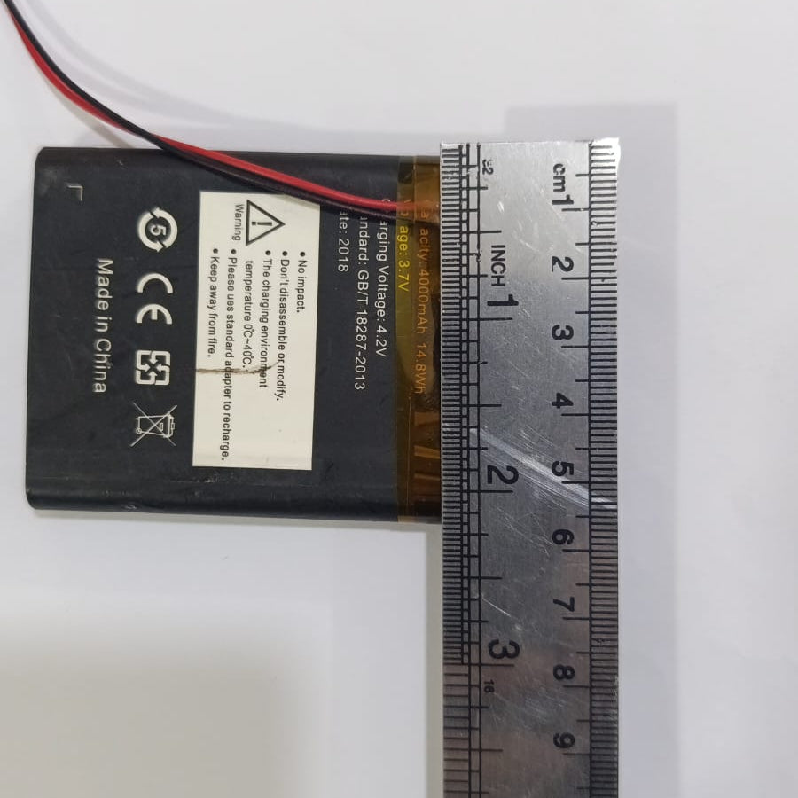 3.7v 4000ma Li Ion Battery With Jst 2.54mm Connector 14.8wh