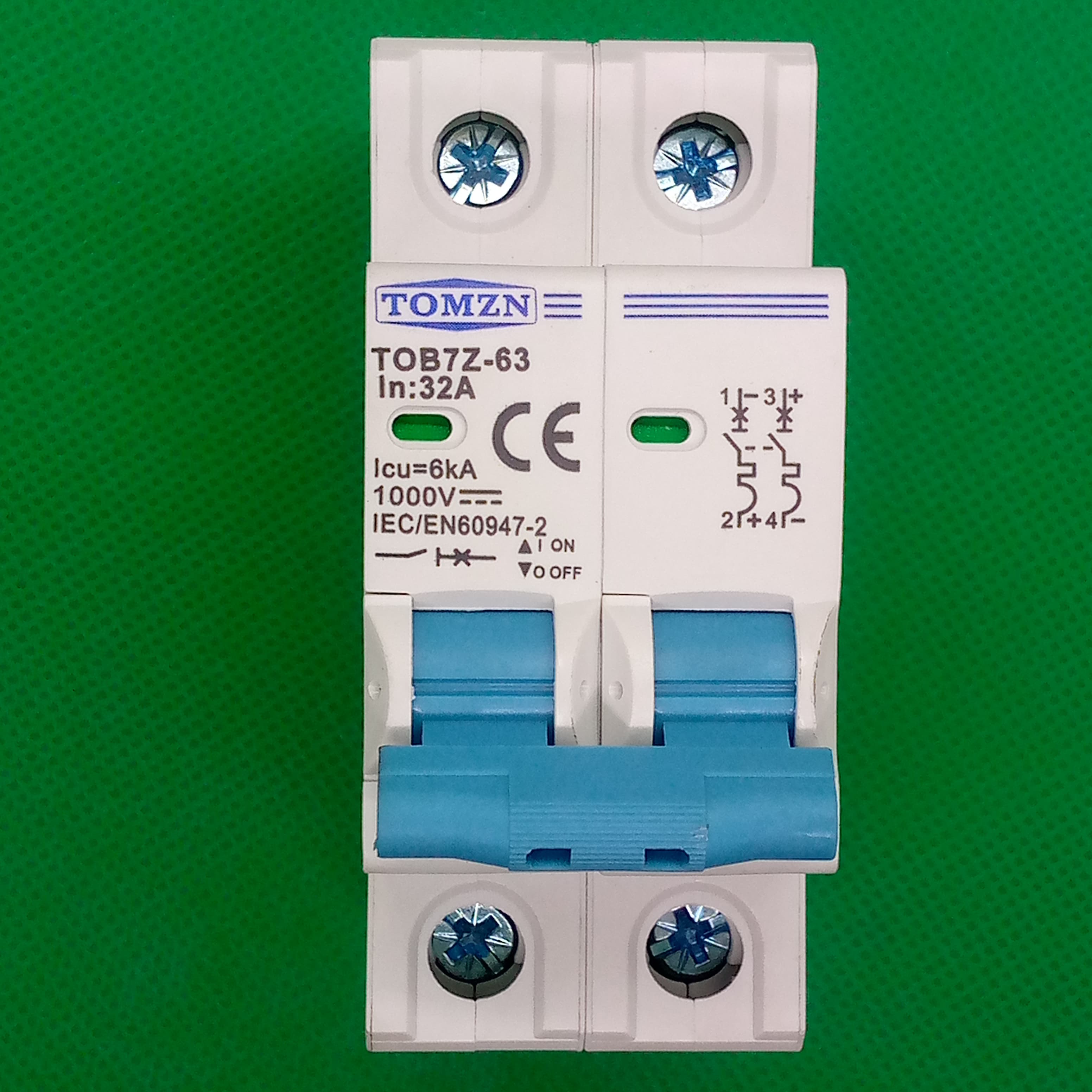 32a Tomzn Tob7z-63 2p Dc 1000v Solar Circuit Breaker - Reliable Protection For Solar System