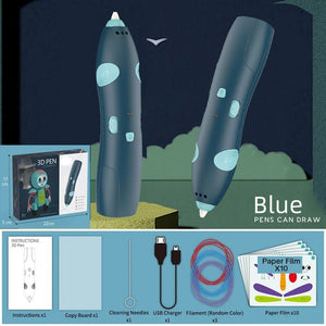 3d Pen For 3d Printing, Pcl Drawing Pen, Usb Chargeable 3d Pen With Safe Pcl Filament