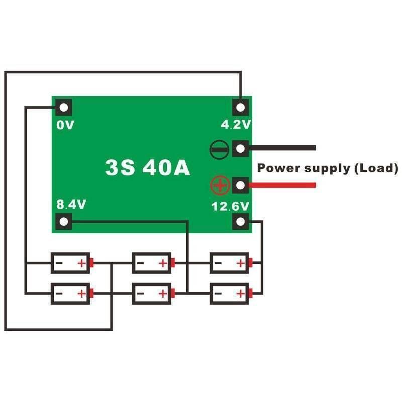 3s 40a Bms 11.1v 12.6v 18650 Lithium Battery Protection Board With 100ma Balancing Feature
