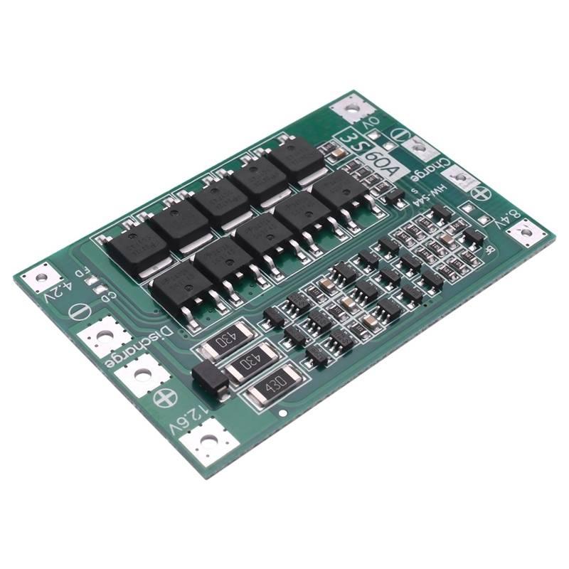 Hw-544 3s 11.1v 12.6v 60a 18650 Lithium Battery Protection Board With Equalization