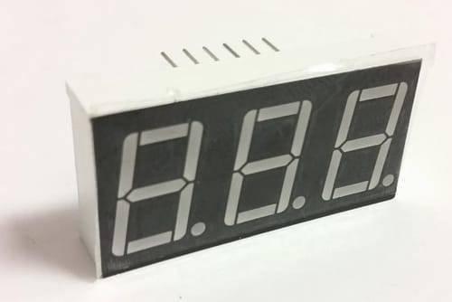 3 Digit 7 Segment Common Anode Red Color Display
