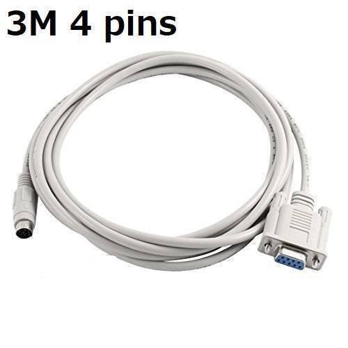3 Meter Rs232 Db9 To 4 Pin Female-male Plc Programming Adapter Cable