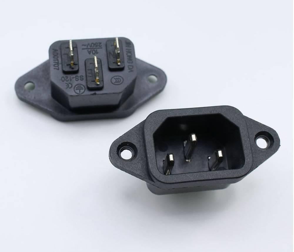 3 Pin Male Power Socket (computer Power Socket)